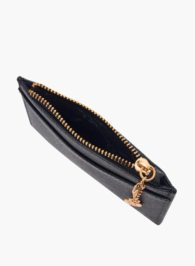 Celeste Women Textured Card Holder with Zip Closure