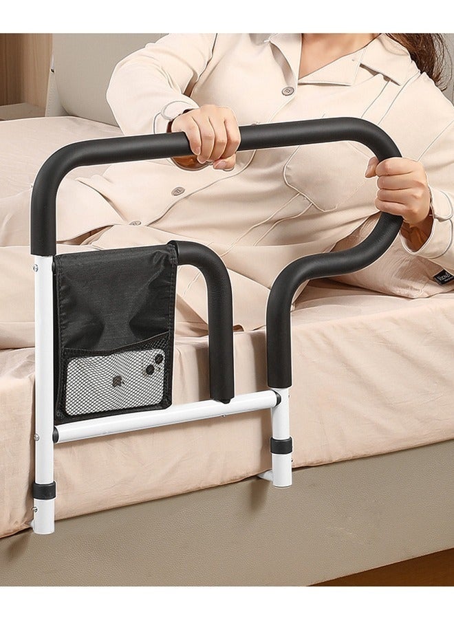 Bukela Bed Assist Rail Adult Bedside Standing Bar for Seniors Elderly Handicap Adjustable Fall Prevention Safety Handle Guard Long Hand Bedrail Grab Bar Cane - Image 1