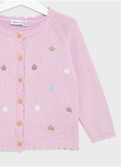 NAME IT Kids Flower Print Cardigan  - Image 3