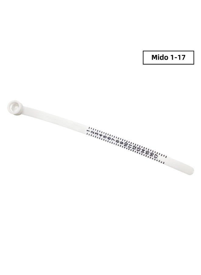 Ring Measuring Strip With Magnifying Glass Finger Size Measuring Soft Ruler Belt Measuring Ring Beauty-Model:Meidu Leucorrhea Mirror Ring Measuring Ruler  - Image 1