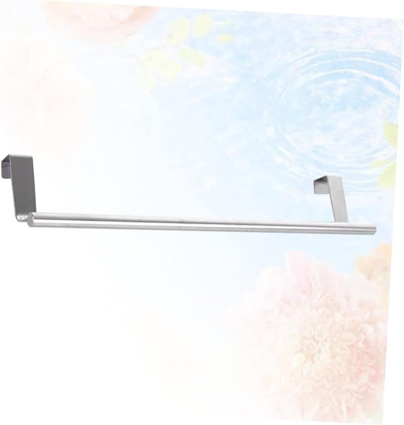 Compact trendy practical build MAGICLULU 1Pc Stainless Steel Towel Rack Multifunctional Bathroom Storage Holder Over Door Towel Stand for Kitchen Bathroom Easy Installation Organizer for Towels Long term storage compatible - Image 4
