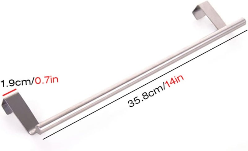 Compact trendy practical build MAGICLULU 1Pc Stainless Steel Towel Rack Multifunctional Bathroom Storage Holder Over Door Towel Stand for Kitchen Bathroom Easy Installation Organizer for Towels Long term storage compatible - Image 2