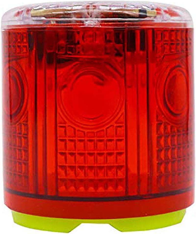 risoon Solar Strobe Warning Light, with Strong Magnetic Base High Bright LED Flashing 360° Wireless Control Automatically Turn On Waterproof IP65 for Construction, Traffic, Factory, Safety Sign (Red) - Image 1
