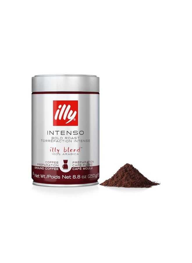 Illy Illy Intenso Ground Drip Coffee, Bold Roast, Intense, Robust And Full Flavored With Notes Of Deep Cocoa, 100% Arabica Coffee, No Preservatives, 8.8Oz (Pack Of 1)  - Image 2
