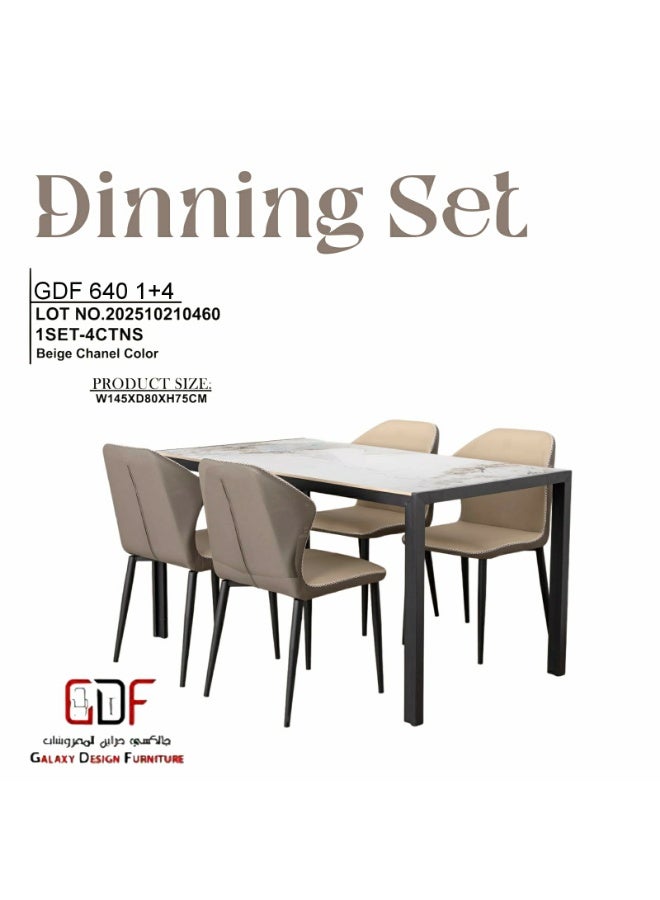Galaxy Design Modern Dining Table and Chairs Set – Stylish Dining Furniture for Home & Kitchen - Image 1