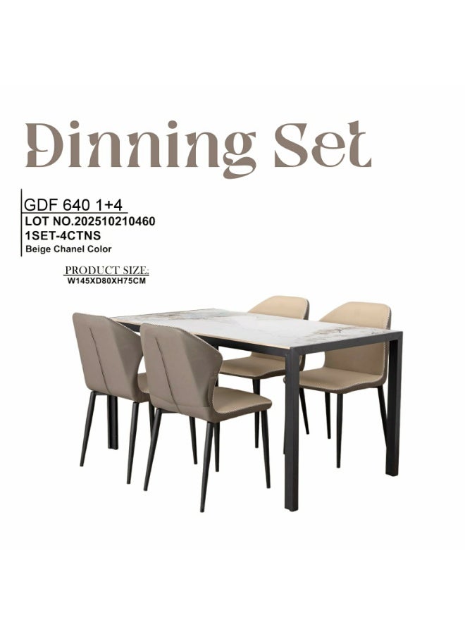 Galaxy Design Modern Dining Table and Chairs Set – Stylish Dining Furniture for Home & Kitchen - Image 2