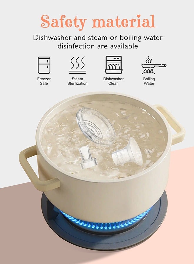 أوربازار 8 قطع من حشوات مضخة حليب الثدي 15/17/19/21 مم، متوافقة مع كوب مضخة الثدي القابل للارتداء S12 Pro/S9 Pro/S12/S9 من Momcozy، تقلل من نفق 24 مم إلى حجم آخر (8 قطع، 15/17/19/21 مم) - Image 5