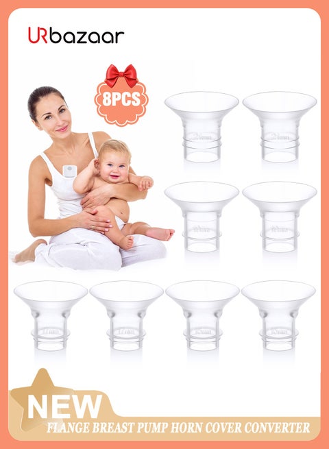 8 Pcs Breast Milk Pump Inserts 15/17/19/21mm, Compatible with Momcozy S12 Pro/S9 Pro/S12/S9 Wearable Breastpump Cup,Reduce 24mm Tunnel Down to Other Size (8pcs, 15/17/19/21mm)
