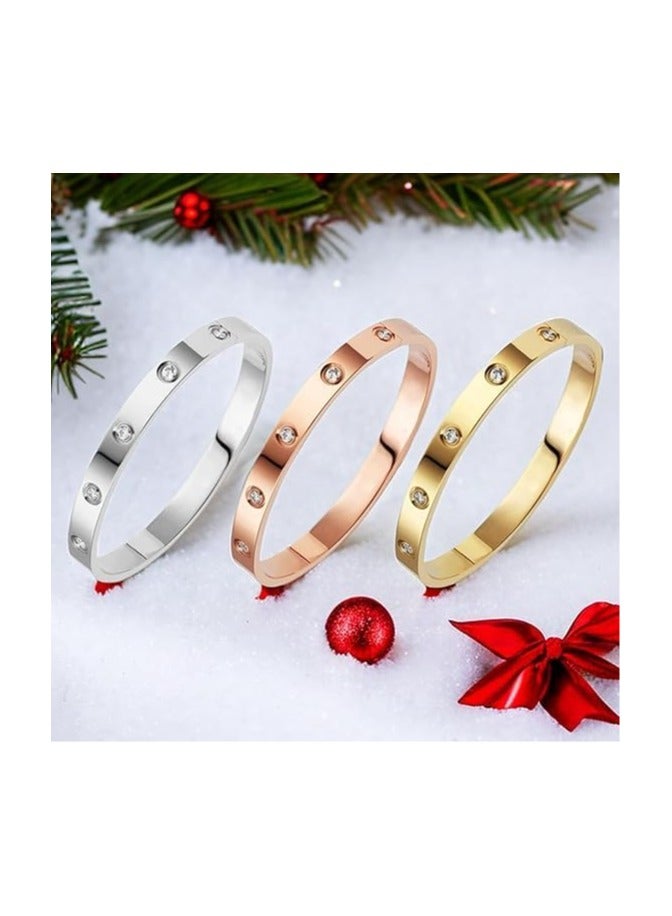 Fayrouz Jewellery Love bracelets with zircon stones. Made of stainless steel, cubic zirconia filled with gold and silver for teenage girls - Image 4