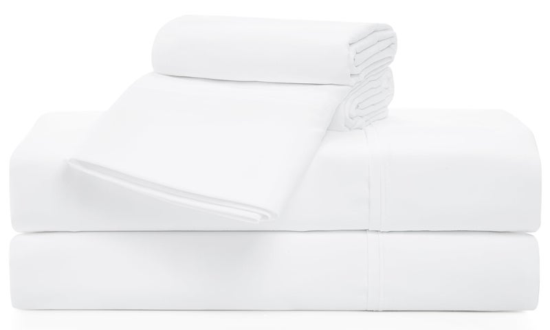 UGG 13579 Alahna Cali King Bed Sheets and Pillowcases 4-Piece Set Luxury Machine Washable Deep Pockets Wrinkle-Resistant Breathable Cozy Comfort Silky Cooling Sheets  California King  White - Image 1