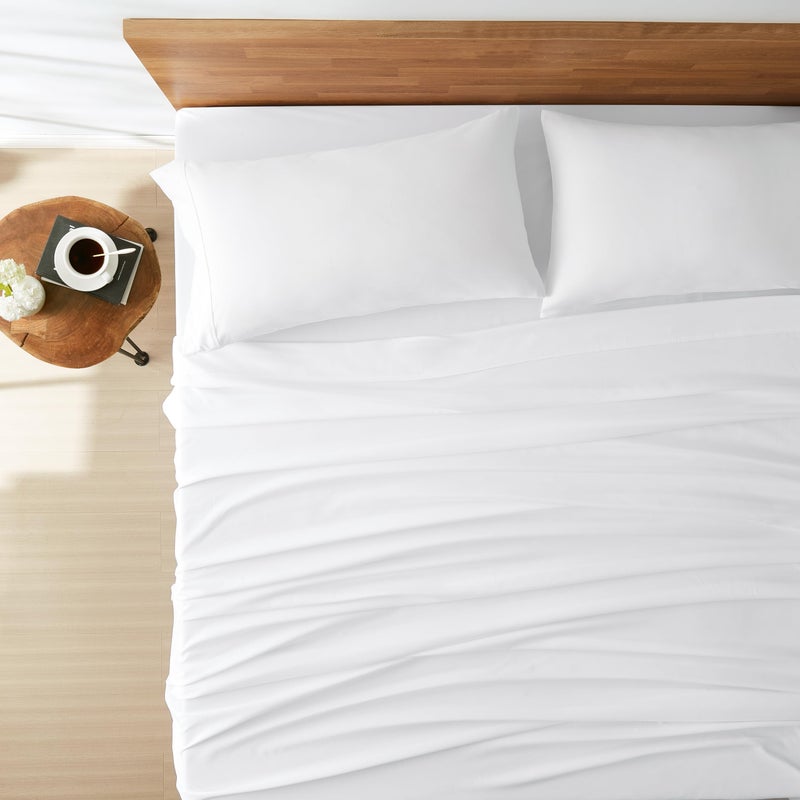 UGG 13579 Alahna Cali King Bed Sheets and Pillowcases 4-Piece Set Luxury Machine Washable Deep Pockets Wrinkle-Resistant Breathable Cozy Comfort Silky Cooling Sheets  California King  White - Image 2