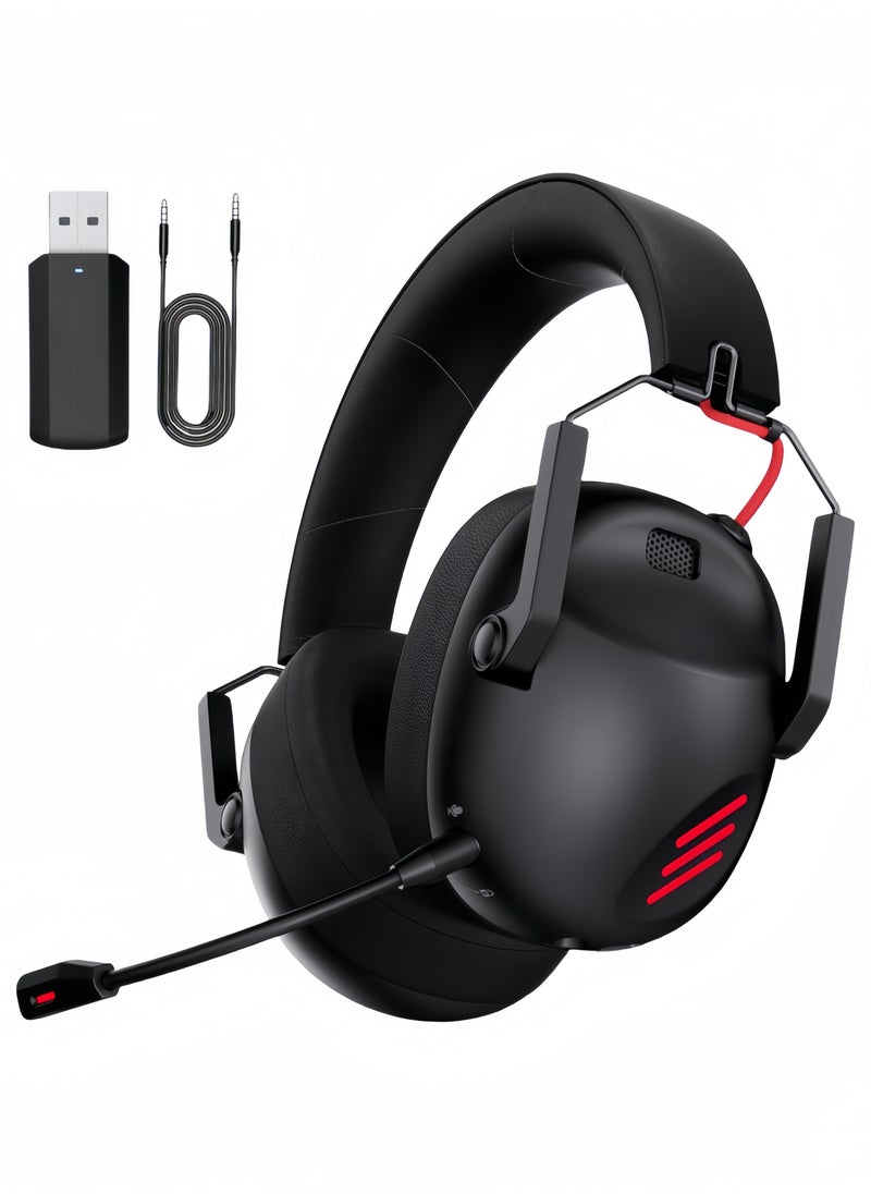 2.4GHz Wireless Gaming Headset for PC, PS5, PS4, for Mac, Gaming Headphones with Microphone, Bluetooth 5.3 Gaming Headset Wireless, ONLY 3.5mm Wired Mode for Xbox Series (Black) - pzsku/ZC26761D19C426D1A897EZ/45/_/1719561556/65e5f819-cc1e-4901-a0e4-35764cabf5a7