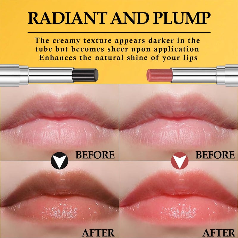 IFVGFB 2PCS Honeynoir-Pink Honey Lipstick, Moisturizing Lip Color, Nourishing Lip Balm, Honey Noir Lipstick Suitable for All Skin Tones, Natural Lip Care, Long-Lasting Moisturization Non-Sticky - Image 5