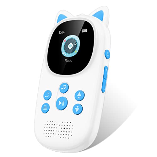 Oilsky MP3 Player for Kids, 32GB Bluetooth 5.0 Kids Mp3 Player, Child Music Player with FM Radio, Speaker, Voice Recorder, Expandable up to 128GB, Lanyard Headphone Included - Image 1
