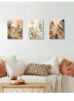ديكوريور تابلوة 3 قطع 90cm x 42.5 cm بسمك 30 مم بطباعة ديجيتال عالية الجودة -طبقة uv للحماية ضد الخدوش و حماية الالوان - تصميمات حديثة - لايحتاج مسامير للتركيب بلاصق ذاتي  - Image 4
