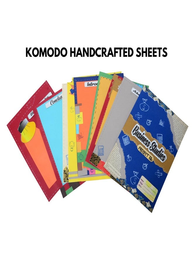 KOMODO CRAFT KOMODO Handcrafted Sheets / Business Studies / A4 Sheets / 180 GSM / Pack of 10 / For School Project , Stationary - Image 2