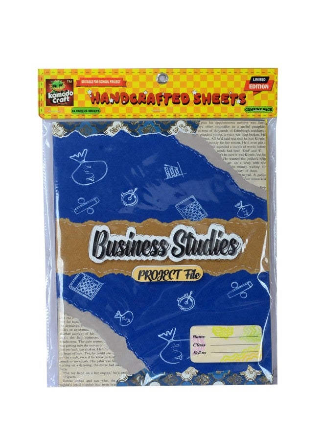 KOMODO CRAFT KOMODO Handcrafted Sheets / Business Studies / A4 Sheets / 180 GSM / Pack of 10 / For School Project , Stationary - Image 1