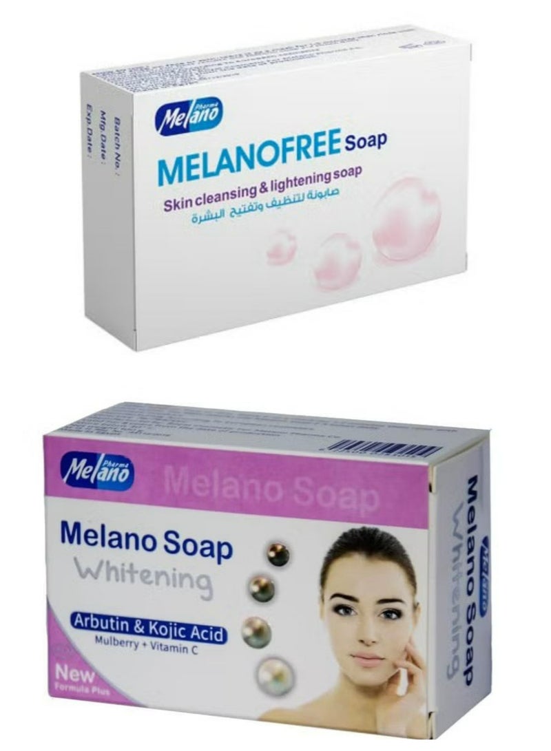 MELANO Soap Whitening With Arbutin kojic Acid 100g And Melanofree Soap 100g