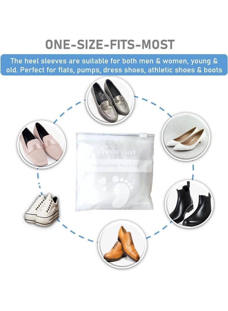 LuckSa 3 Pairs Gel Heel Protectors, Blister Prevention Heel Sleeves, Silicone Heel Cups & Ankle Protectors for Heel Pain and Cracked Heels Relief for Men and Women - Image 4