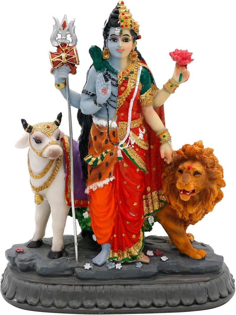 alikiki تمثال Alikiki Hindu Shiva Shakti - 6.5 بوصة ارتفاع Indian God Idol Lord Shiva Murti Item Home Office Temple Mandir Shrine Altar Pooja Decor India Diwali Puja هدايا للأصدقاء الأقارب - Image 1