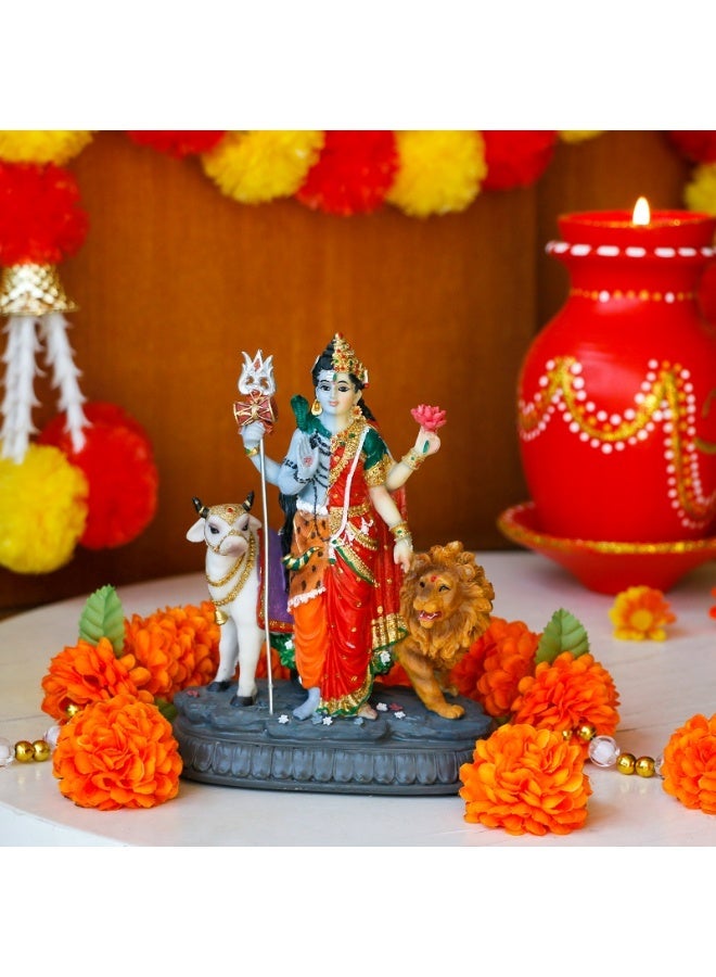 alikiki تمثال Alikiki Hindu Shiva Shakti - 6.5 بوصة ارتفاع Indian God Idol Lord Shiva Murti Item Home Office Temple Mandir Shrine Altar Pooja Decor India Diwali Puja هدايا للأصدقاء الأقارب - Image 4