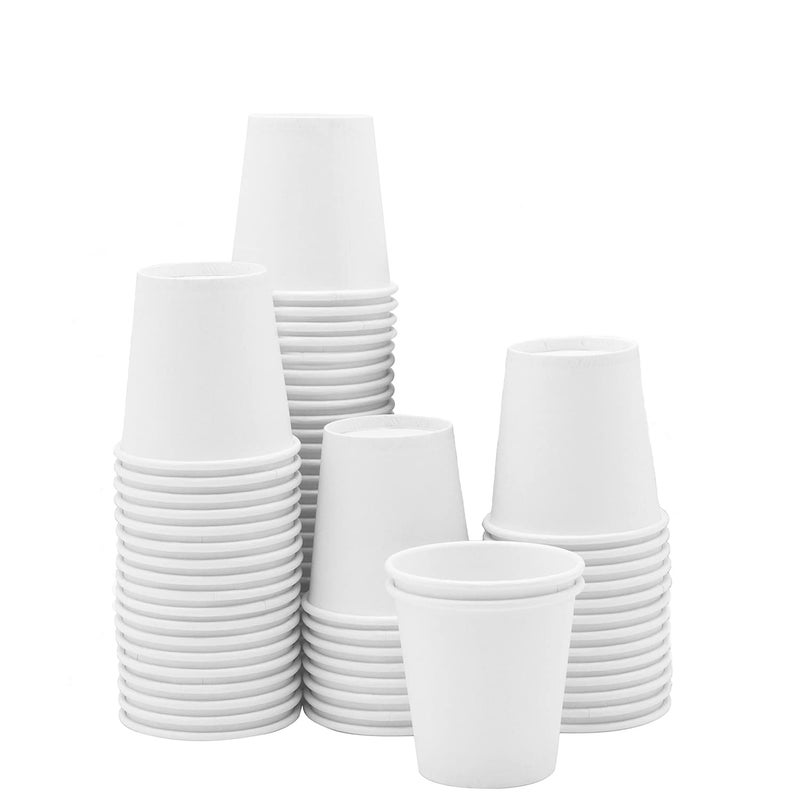 GUSTO [3 oz. - 100 Count White Small Paper Cups  Disposable Mini Bathroom Mouthwash Cups - Eco-Friendly and Versatile (Formerly Comfy Package) - Image 1