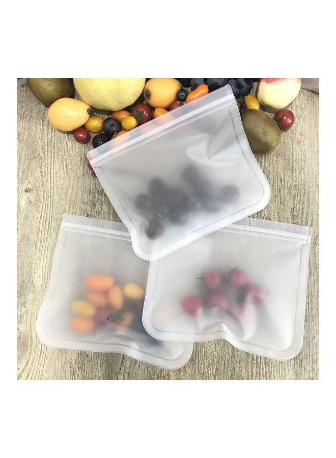 NIBEMINENT 5-Piece Reusable Freezer Storage Pouch Clear - Image 2