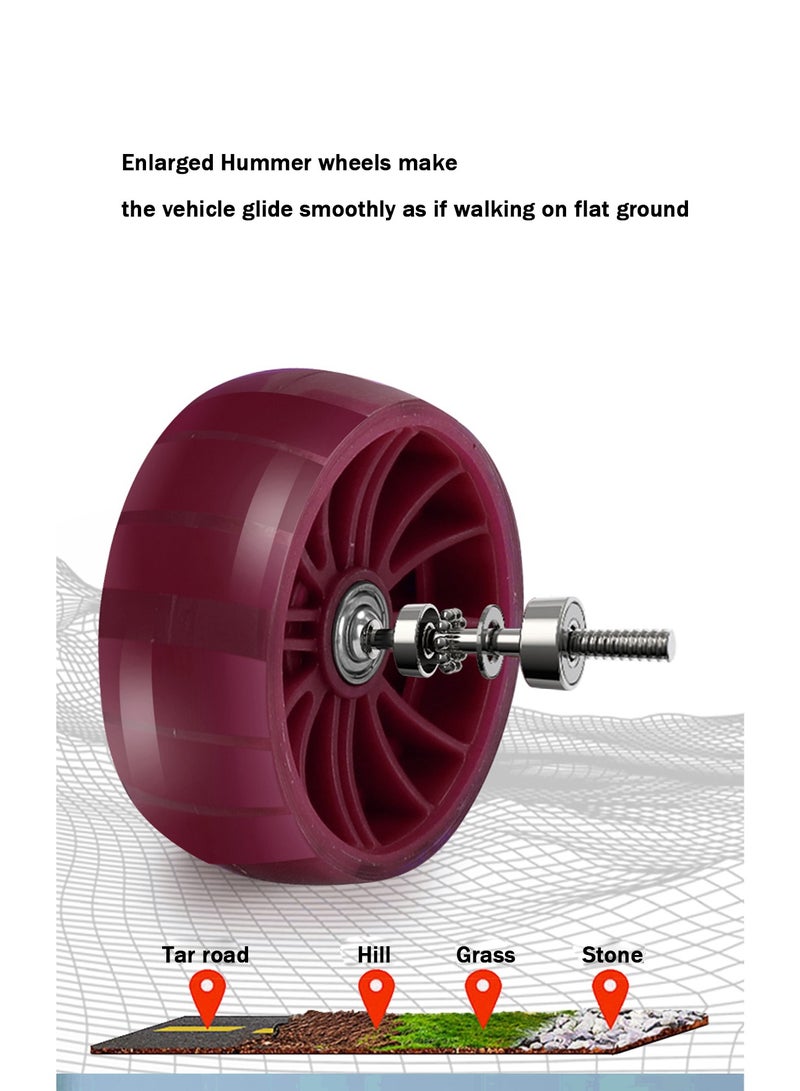 ال بي سكوتر ركل ثلاثي العجلات قابل للطي للأطفال مع أضواء LED - تصميم حيوان لطيف ومقود قابل للتعديل وتوجيه مائل وعجلات وامضة وموسيقى - Image 4