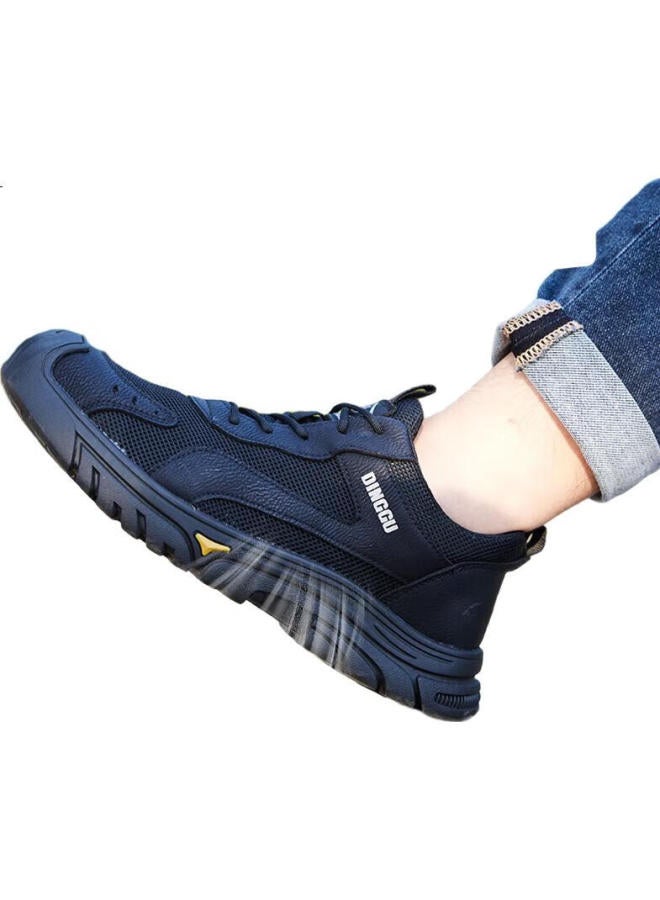 Dinggu Men'S Steel Toe Safety Shoes Anti-Smashing And Puncture-Proof Work Shoes For Men, Four Seasons, Model 1113, Black, Size W43 - Image 3