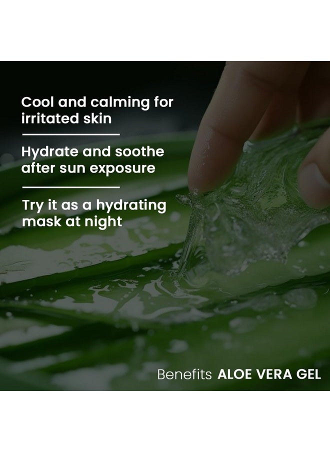 AromaMusk - Aloe Vera Gel For Face, With Pure Aloe Vera & Vitamin E For Skin And Hair - 200Ml (No Alcohol, Chemical & Paraben Free) - Image 1