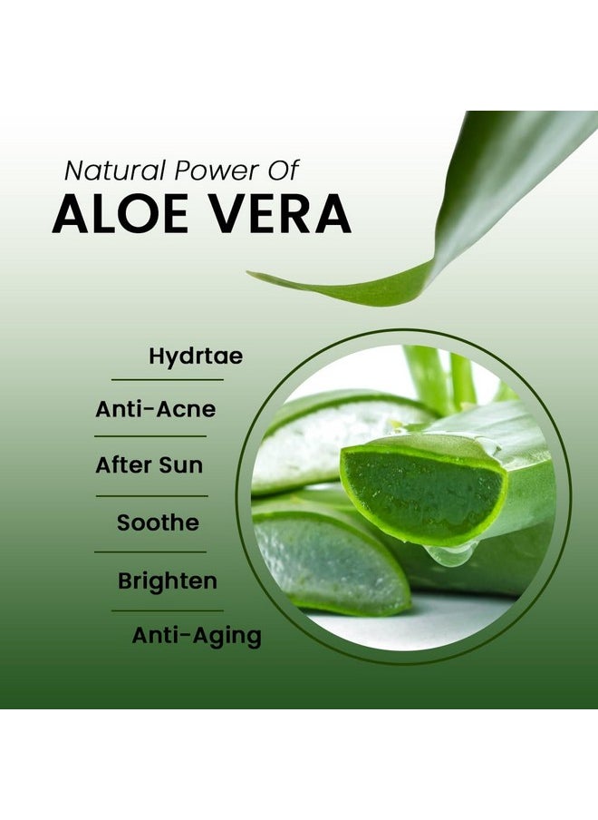 AromaMusk - Aloe Vera Gel For Face, With Pure Aloe Vera & Vitamin E For Skin And Hair - 200Ml (No Alcohol, Chemical & Paraben Free) - Image 1
