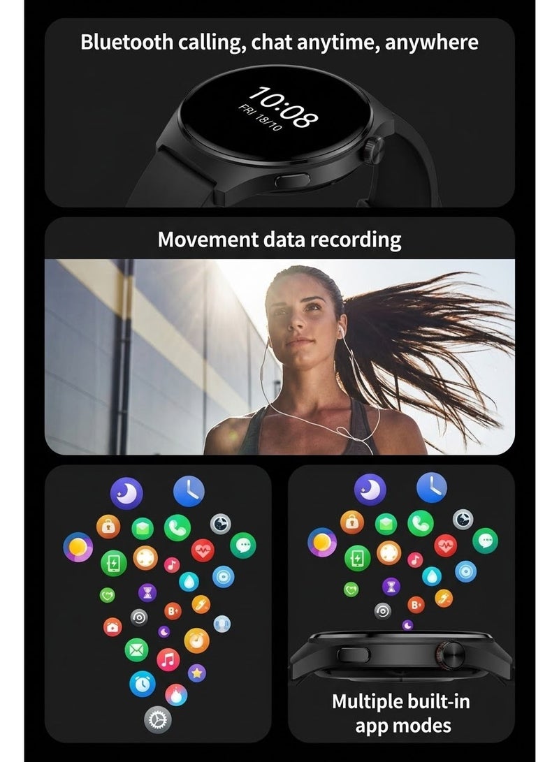 Kalobee Smart Watch SK38 AMOLED Curved Glass Display with Multiple Interchangeable Straps - Image 4