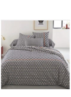 Home-Tex Design 3-Pcs Reversible Hometex Design 100% Cotton King Size Printed Duvet Cover Set 1 Duvet Cover 240x200 cm + 2 Pillow Covers 50x80 cm  - Image 1