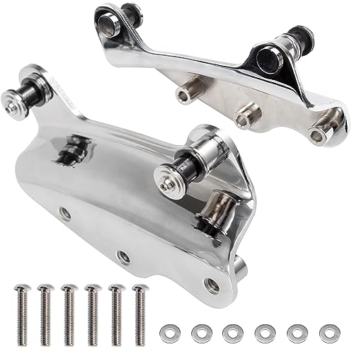 Eumti 4-Point Docking Hardware Kit for Harley Touring 2009-2013,Custom Quick Release Luggage Rack Backrest Replacement 54205-09A Chrome Fit for CVO Road King Street Road Electra Glide - Image 1
