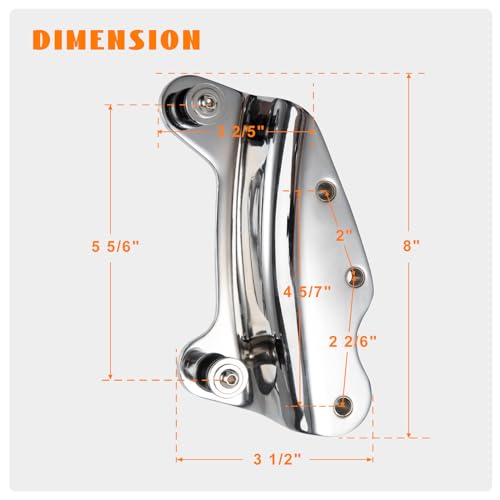 Eumti 4-Point Docking Hardware Kit for Harley Touring 2009-2013,Custom Quick Release Luggage Rack Backrest Replacement 54205-09A Chrome Fit for CVO Road King Street Road Electra Glide - Image 4