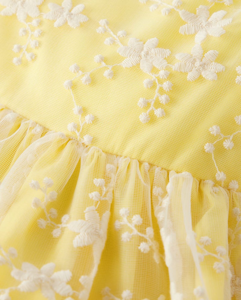 Gymboree,Girls,and Toddler Embroidered Sleeveless Dress,8,Sunshine - Image 3