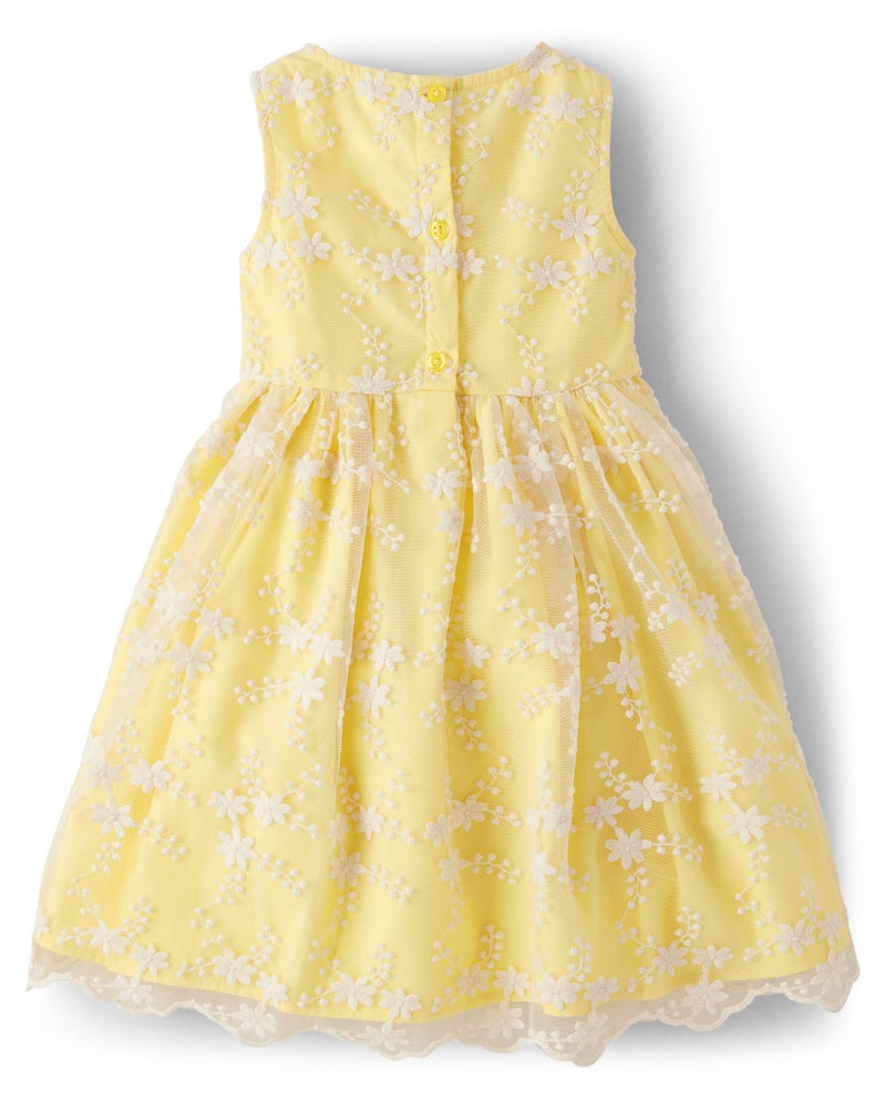 Gymboree,Girls,and Toddler Embroidered Sleeveless Dress,8,Sunshine - Image 4