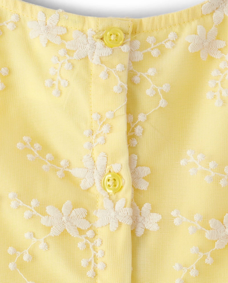 Gymboree,Girls,and Toddler Embroidered Sleeveless Dress,8,Sunshine - Image 5