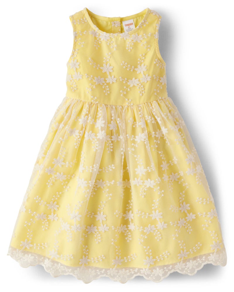 Gymboree,Girls,and Toddler Embroidered Sleeveless Dress,8,Sunshine - Image 1