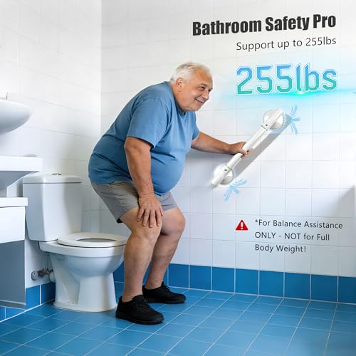 Starotatess Suction Grab Bars for Shower 2Packs - 17.7" No Drill Safety Shower Handle for Seniors, Elderly & Post-Surgery, Non-Slip Bathroom Assist Bar with Strong Suction, Bath Accessory - Image 4