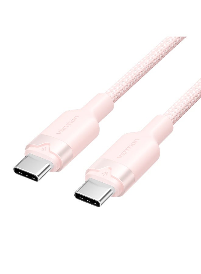 VENTION USB 2.0 Type-C Male to Type-C Male 3A Cable Pink Aluminum Alloy Type Model# TRDPF - Image 1