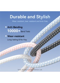 VENTION VENTION USB 2.0 Type-C Male to Type-C Male 3A Cable 2M Pink Aluminum Alloy Type Model# TRDPF  - Image 4