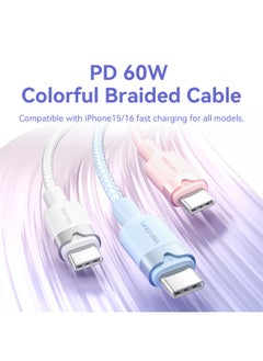 VENTION VENTION USB 2.0 Type-C Male to Type-C Male 3A Cable 2M Pink Aluminum Alloy Type Model# TRDPF  - Image 2