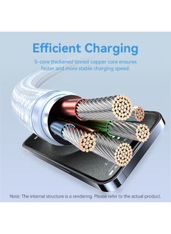 VENTION VENTION USB 2.0 Type-C Male to Type-C Male 3A Cable 2M Pink Aluminum Alloy Type Model# TRDPF  - Image 5