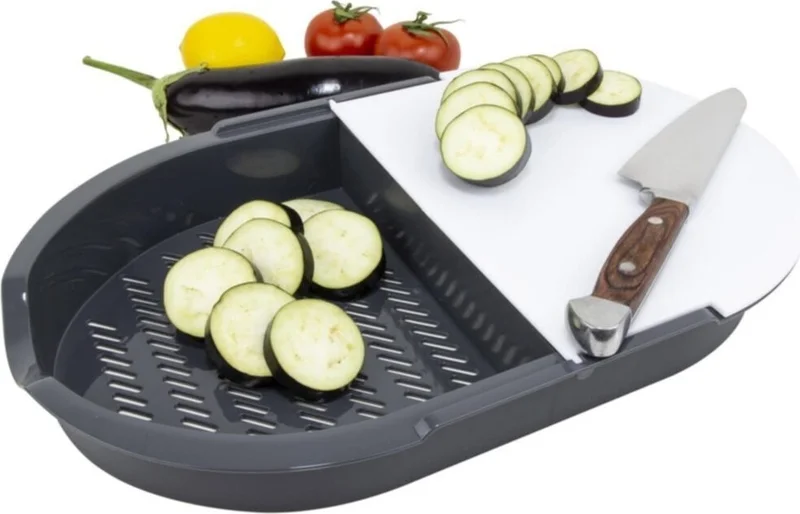 ديكوبيلا Plastic Cutting Board with Strainer and Bowl
