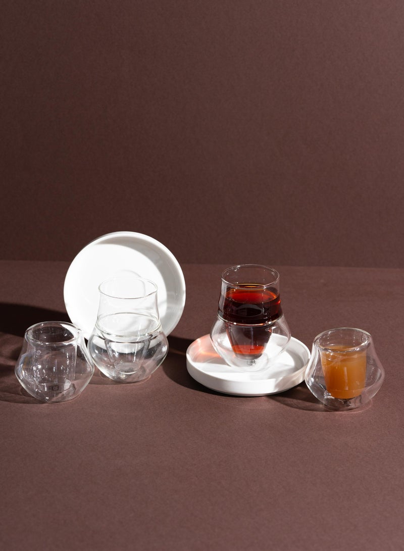 Tea & Coffe Set of 18 Pieces Tea Cups With Soucers Cawa Cups Traditional Arabian Design Cups for Tea Coffee Perfect for Home And Office 