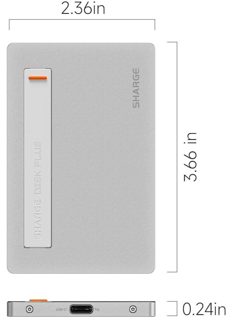 SHARGE - Sharge Disk Plus SSD Enclosure M.2 2280 NVMe, World's Thinnest 0.24" Enclosure 10Gbps USB C 3.2 Gen2, Aluminum Support up to 4TB(2230/2242 /2280 SSDs) for MacBook, iPhone 16 (SSD not Included) - Image 1