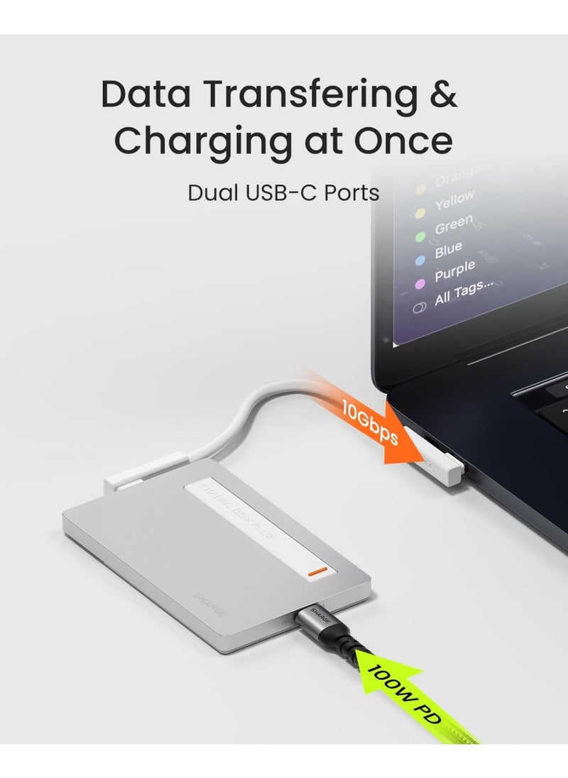 SHARGE - Sharge Disk Plus SSD Enclosure M.2 2280 NVMe, World's Thinnest 0.24" Enclosure 10Gbps USB C 3.2 Gen2, Aluminum Support up to 4TB(2230/2242 /2280 SSDs) for MacBook, iPhone 16 (SSD not Included) - Image 1