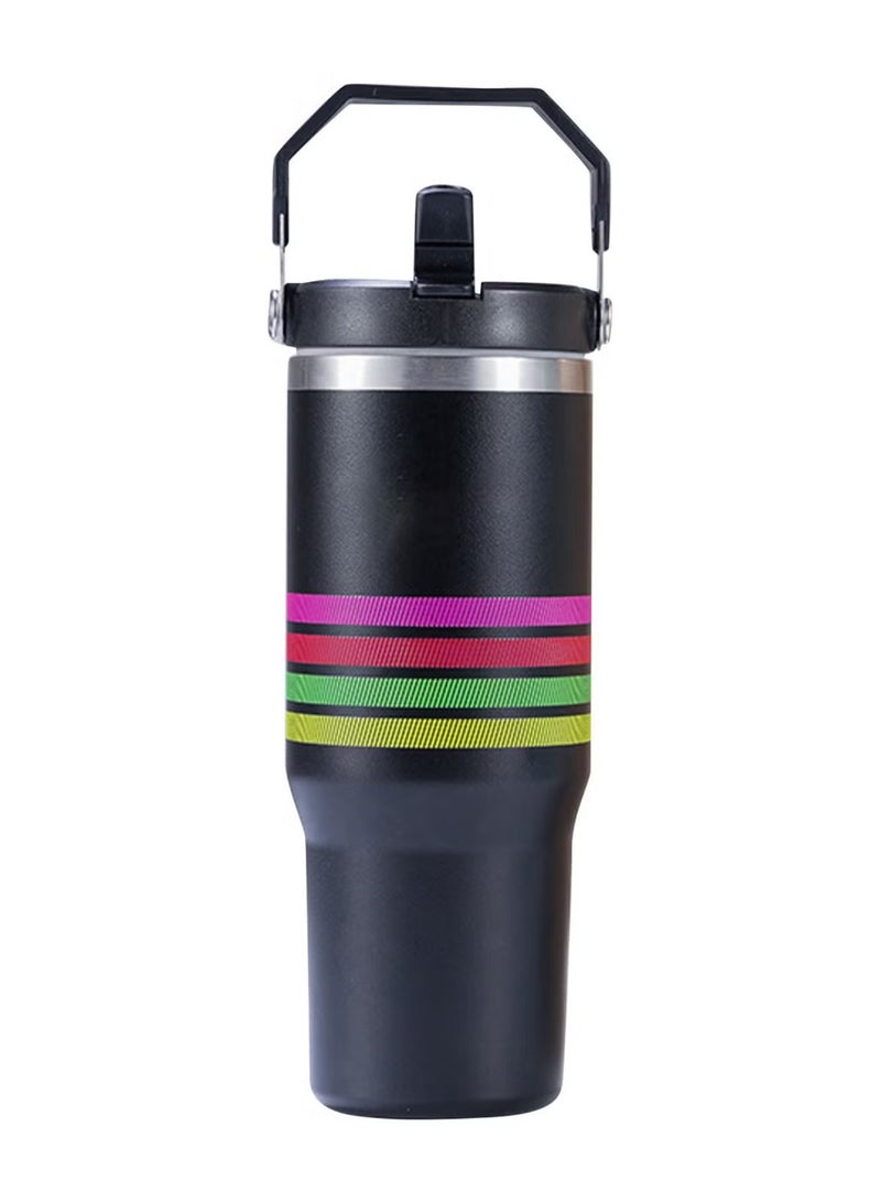 Stanley Quencher H2.0 FlowState Tumbler 30oz – Large Capacity Stainless Steel Vacuum Insulated Mug with Leak-Resistant Lid, Reusable Straw & Handle – Thermal Travel Cup for Hot or Cold Drinks – Ideal for Water, Iced Tea, Coffee, Protein Shakes – Portable, Eco-Friendly Cup for Office, Gym, Car, or Outdoor Use - Image 1