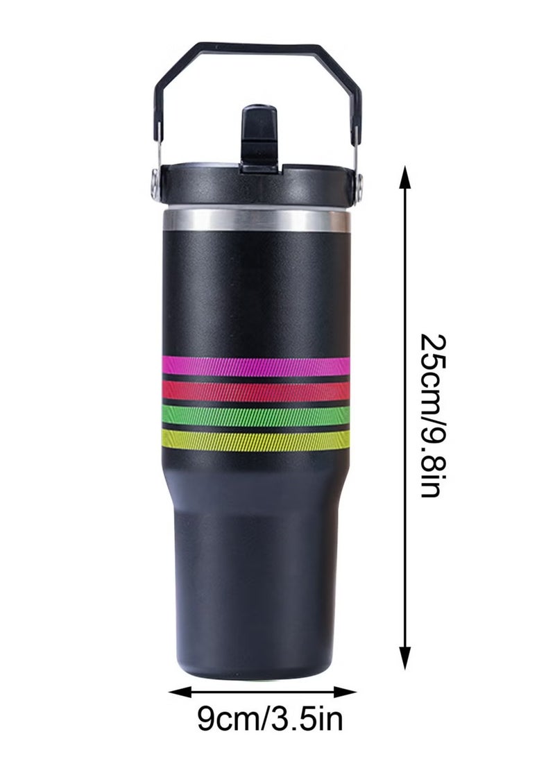 Stanley Quencher H2.0 FlowState Tumbler 30oz – Large Capacity Stainless Steel Vacuum Insulated Mug with Leak-Resistant Lid, Reusable Straw & Handle – Thermal Travel Cup for Hot or Cold Drinks – Ideal for Water, Iced Tea, Coffee, Protein Shakes – Portable, Eco-Friendly Cup for Office, Gym, Car, or Outdoor Use - Image 2